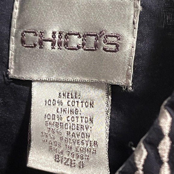 Chico’s Embroidered Long Sleeve Top - Picture 5 of 5